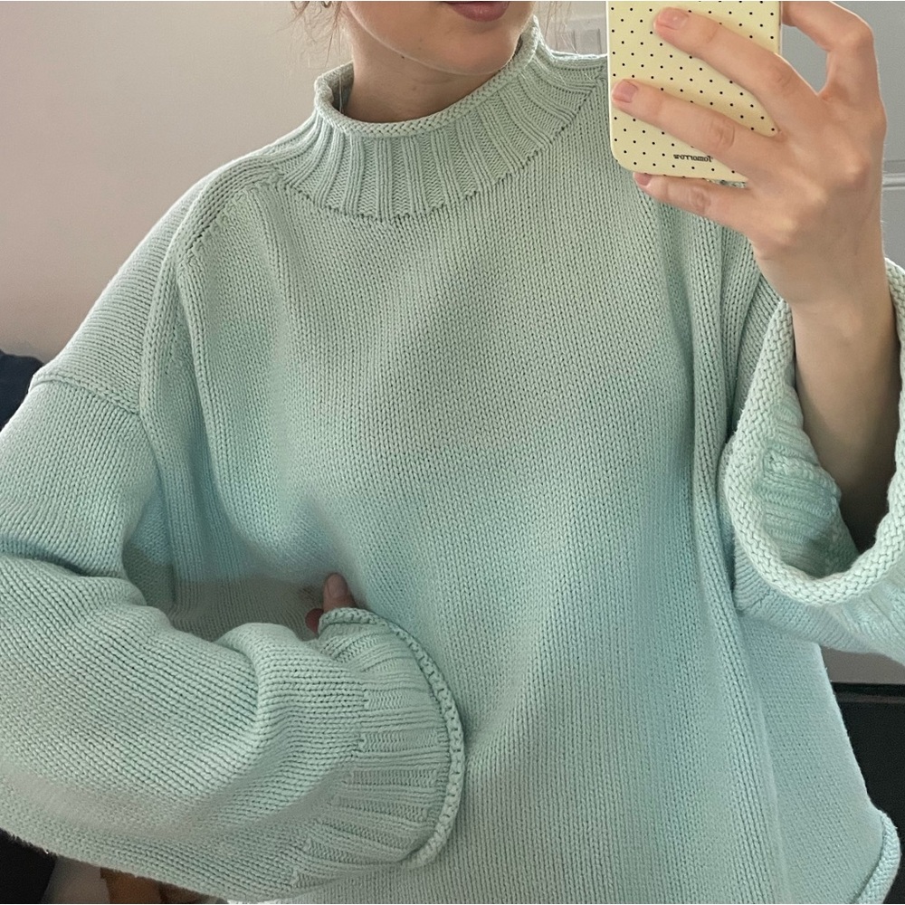 Pistachio Cream Rollneck Sweater J Crew